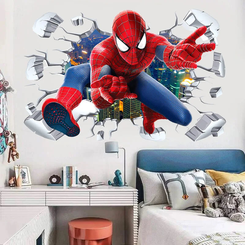 3D Wall Sticker | Avengers Theme | 60x40 cm | Hulk Iron Man Captain America Thor