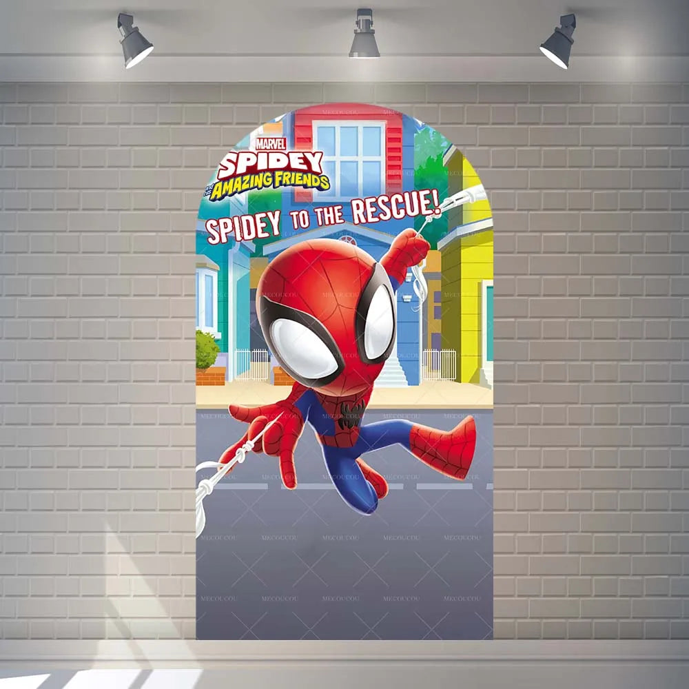 Backdrop | Spider-Man Theme Vinyl Background | Customizable Event Decoration