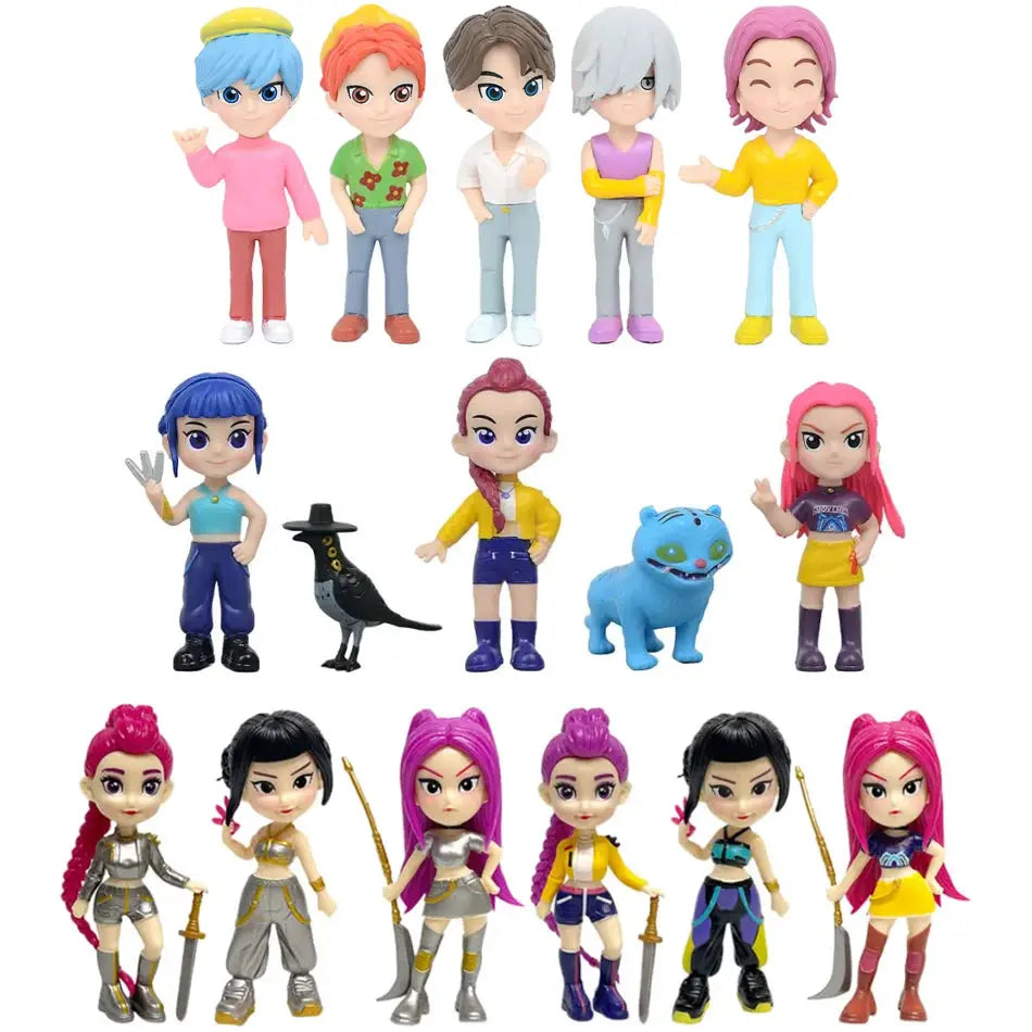 New Anime Kpops Demon Hunters Figure Rumi Zoe Mira anime polyvinyl chloride character collection desktop trinkets Childrens gift - ToylandEU