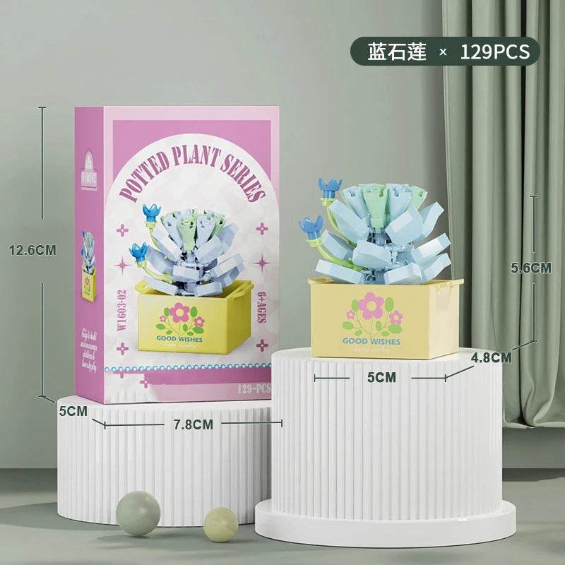 Premium Building Block Kit Flower Bouquet 3D DIY Home Decor - ToylandEU