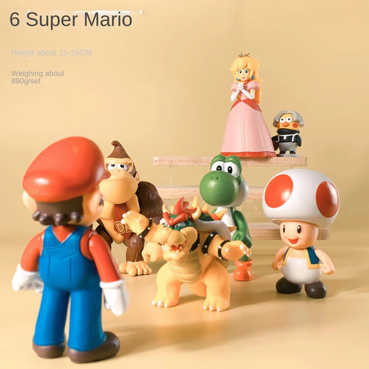 Super Mario Bros 6-Piece PVC Action Figure Set - Birthday Gift for Kids - ToylandEU