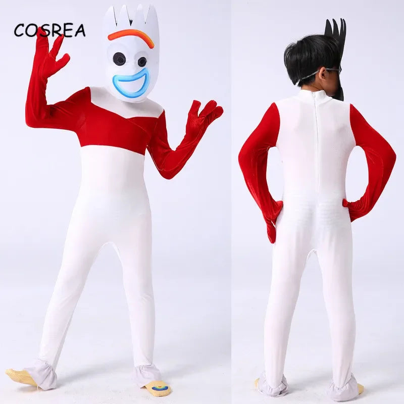 Toy Story 4 Forky Kids Costume Set - Costume & Mask for Halloween Fun