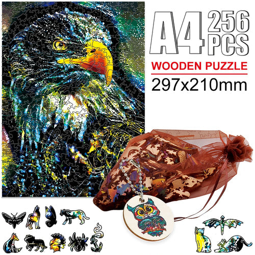 Hummingbird 3D Wooden Puzzle with Key Chain and Mesh Bag for Educational Fun ToylandEU.com Toyland EU