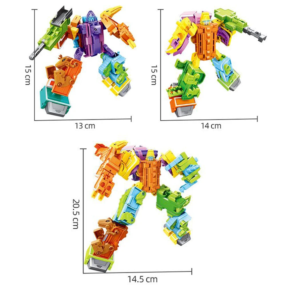Number Dinosaur Robot Toys, Digit Bots adaptable Math Robot Toys - ToylandEU