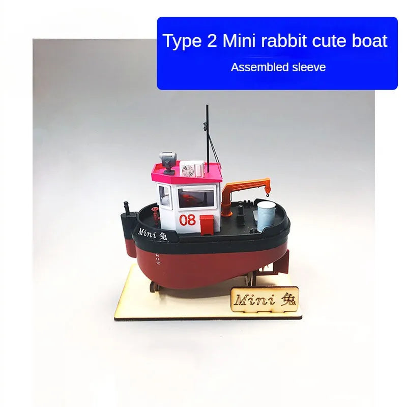 Mini Rabbit-2 RC Tugboat Assembly Model Kit - ToylandEU