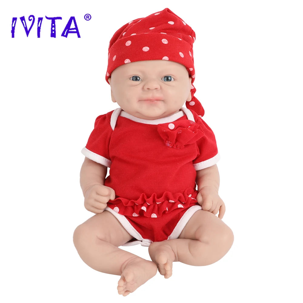 IVITA 14" 1.5kg Realistic Full Body Silicone Reborn Doll "Coco" - Lifelike Baby Girl Toy for Kids and Collectors by ToylandEU