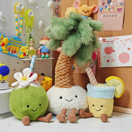 Kawaii Plush Toy Coconut Lemonade 20cm Soft Room Decor Gift - ToylandEU