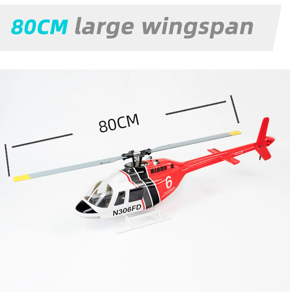 FLY WING Bell 206 V3 RC Helicopter RTF PNP 6 Channel 1/16 Brushless Toyland EU