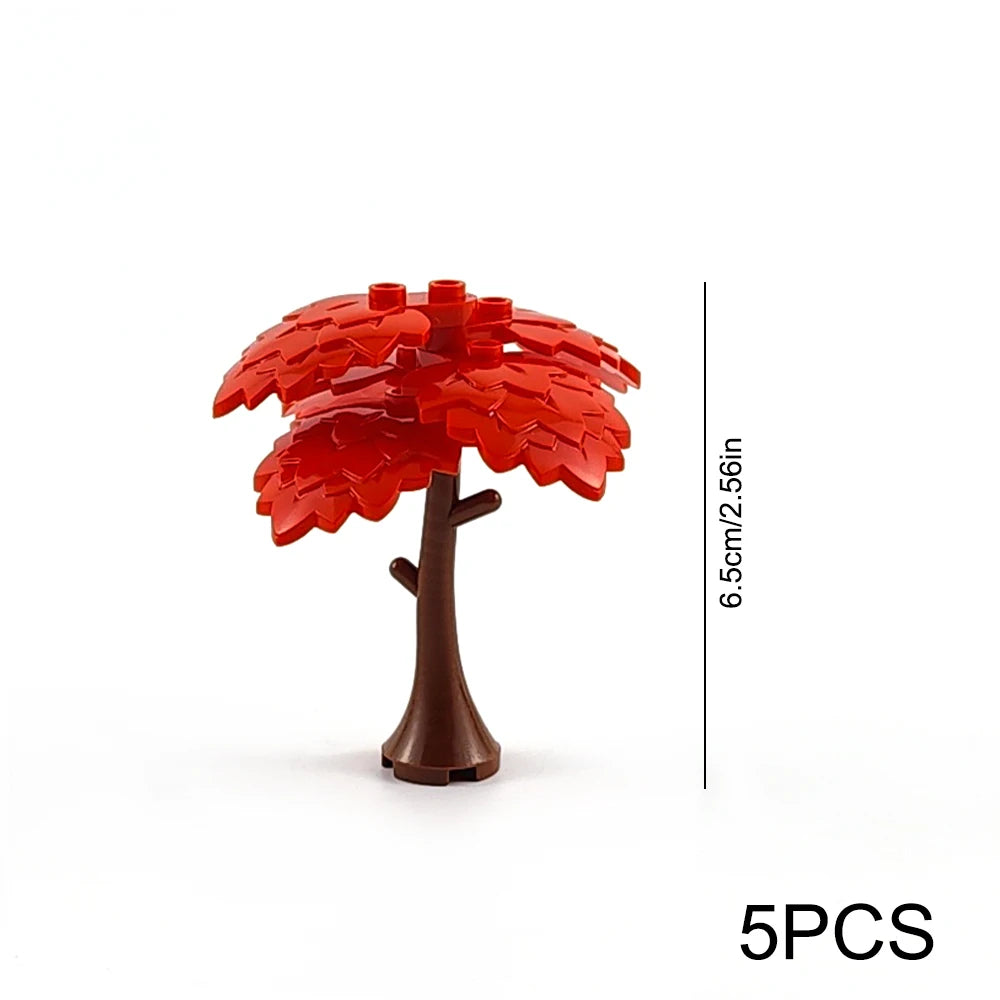 Block Trees | Compatible Brick Design | Plastic Garden Style | Unisex Model