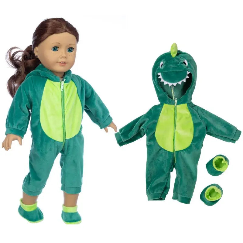 Cozy Animal Pajamas For 18 Inch American Girl Doll