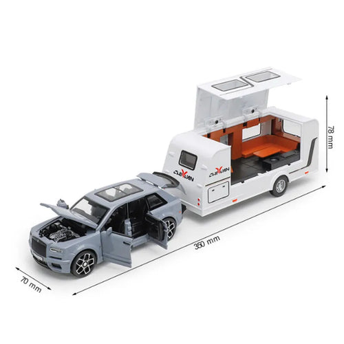 1:32 Scale Diecast Alloy Model of a Recreational Truck Car Trailer AliExpress Toyland EU