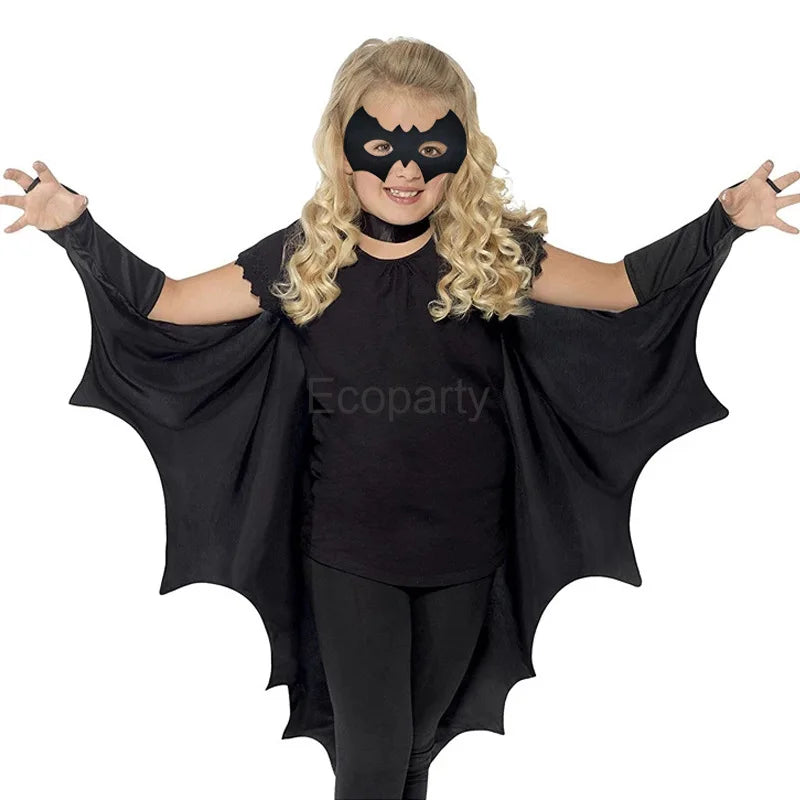 Kids Bat Costume Set - Halloween Cape & Mask for Spooky Fun