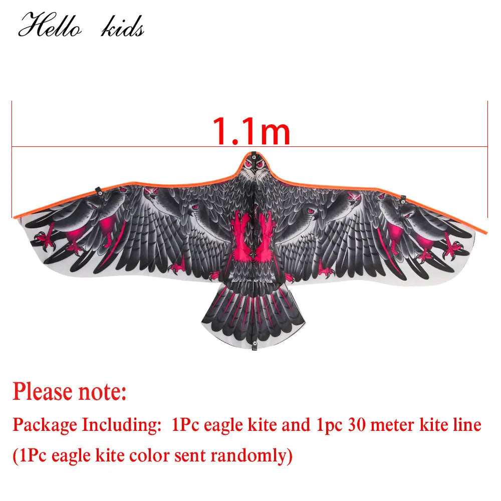 1.1m Eagle Kite with 30 Meter Kite Line for Outdoor Family Fun - ToylandEU