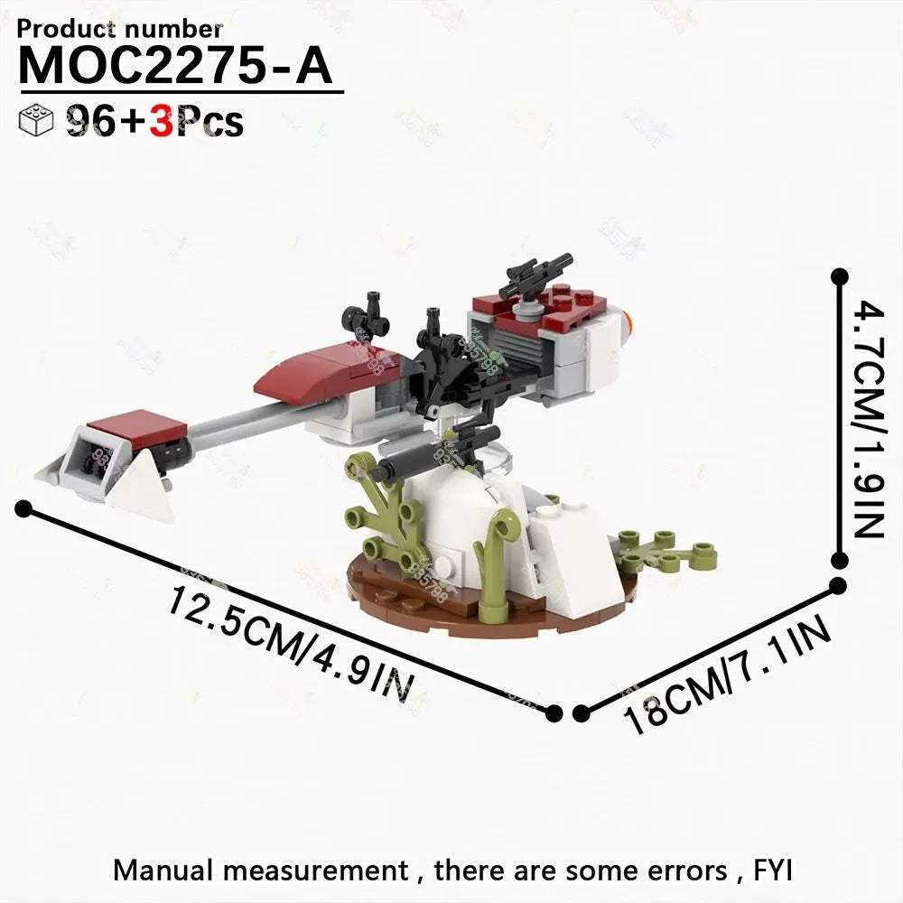 MOC Space Wars Movie Series Interplanetary Flying Motorcycle Combat Robot Airship Scout Building Blocks DIY Brick Kids Toy Gifts - ToylandEU