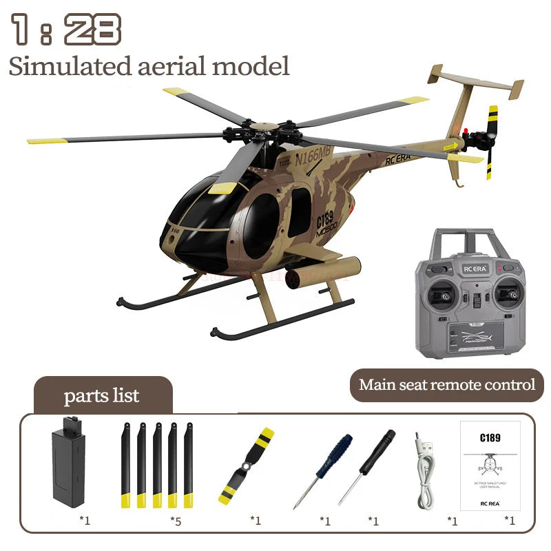 New 1:28 C189 Bird Rc Helicopter Rc Era Md500 Dual Brushless Toyland EU