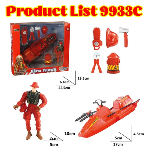 7 in 1 Kids City Fire Fighting Toy Set with Simulation Helicopter and Speedboat ToylandEU.com Toyland EU