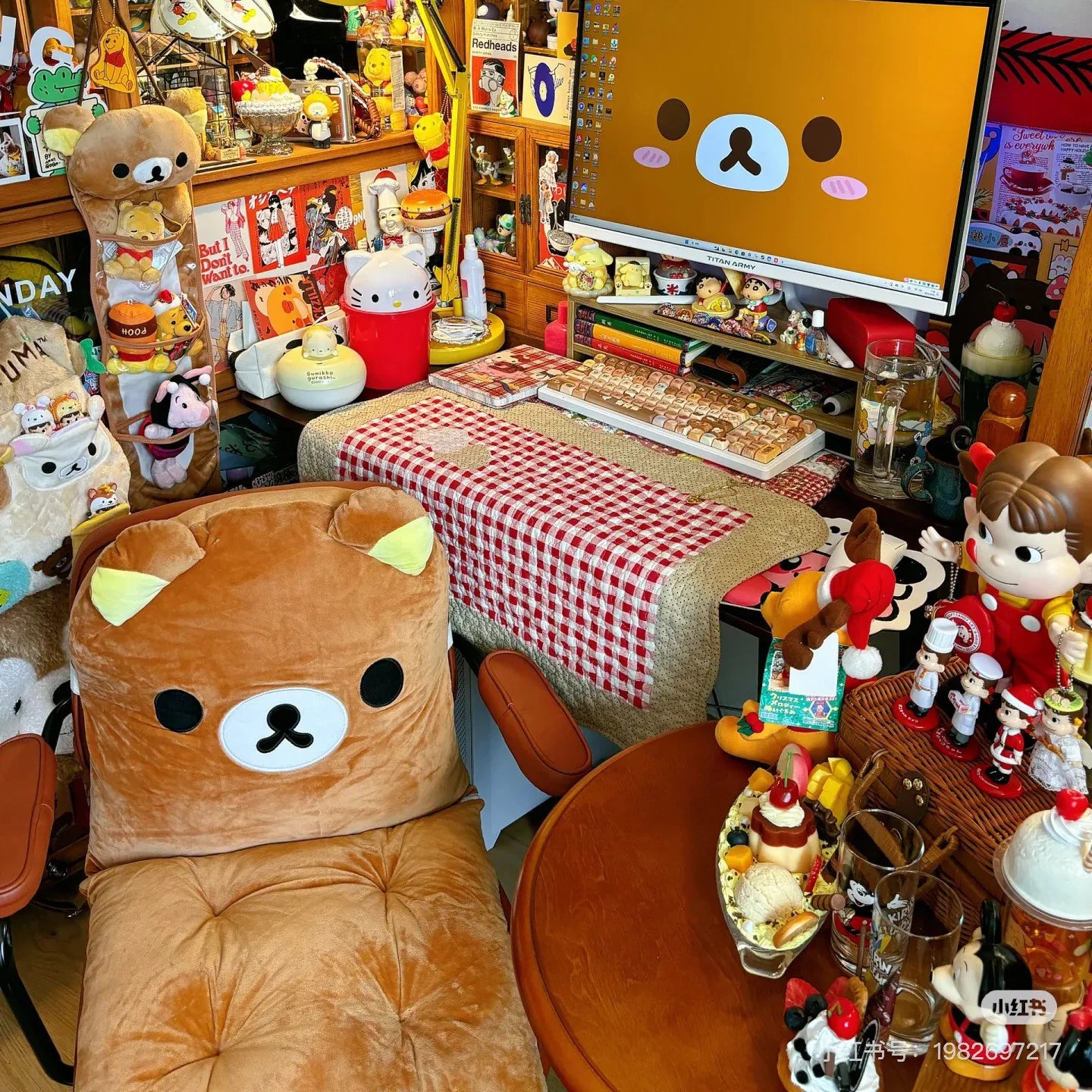 Plush Chair Cushion | Rilakkuma Plush Design | Backrest Seat Pad | One Size