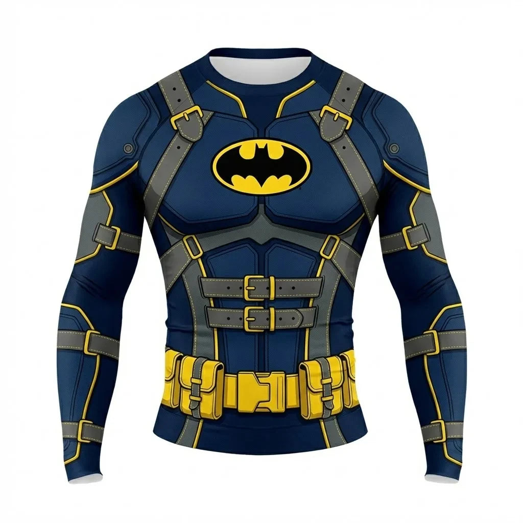 Batman 3D Printed Breathable Quick Dry Long Sleeve T Shirt