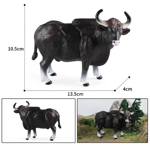 Farm Animal Simulation Action Figure Toy Set - Cow, Cattle, Calf, Angus, Bull, Buffalo, Yak Model ToylandEU.com Toyland EU