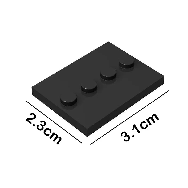 3x4 Dots Base Plate | With Knobs | City Figures Display | Compatible With Lego