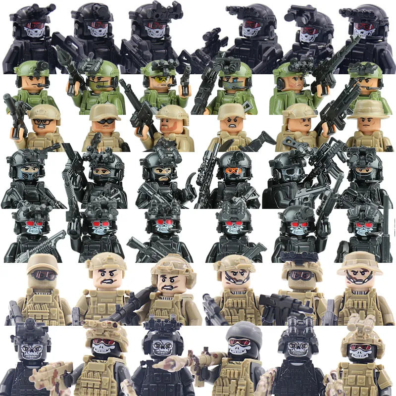 City SWAT Commando Figures Compatible with Major Building Blocks - ToylandEU