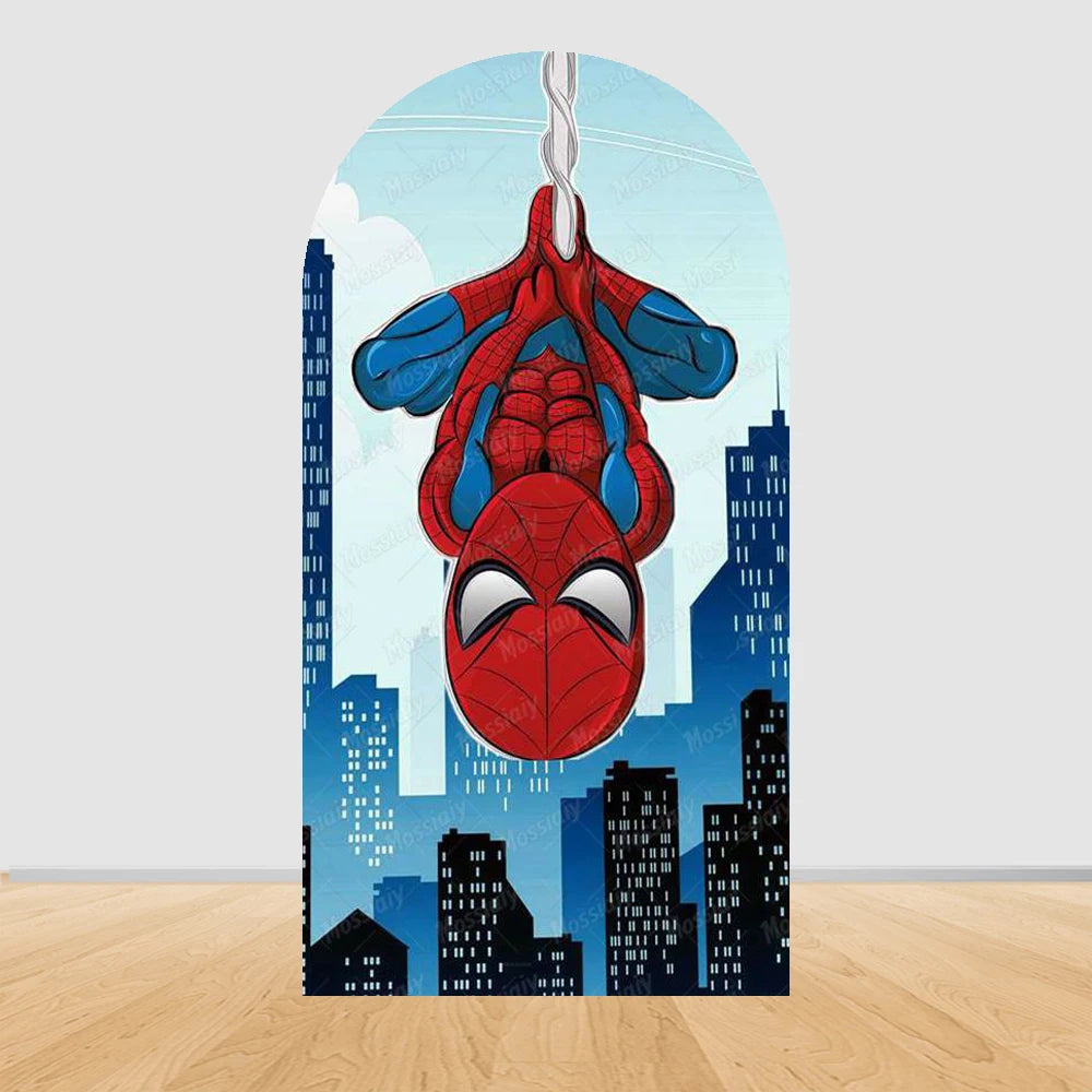Arch Backdrop | Spider-Man Theme | Polyester | Customized