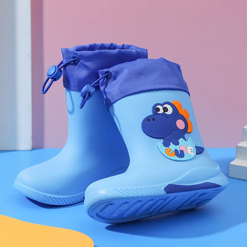 Kids Rain Boots | Waterproof | Non Slip | Youth Dinosaur Pattern
