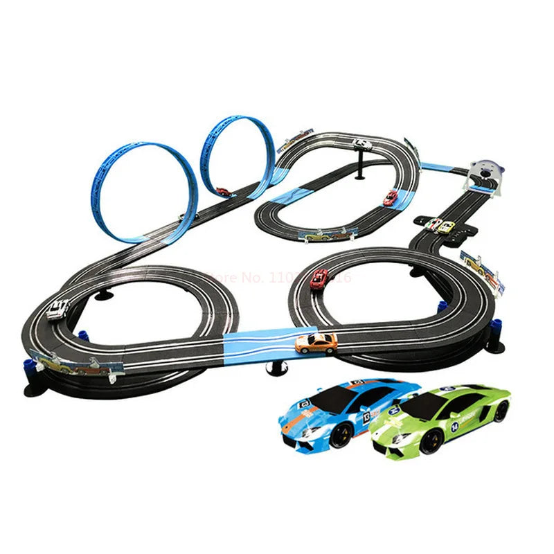 Remote Control Car Racing Track Set With Double Cars