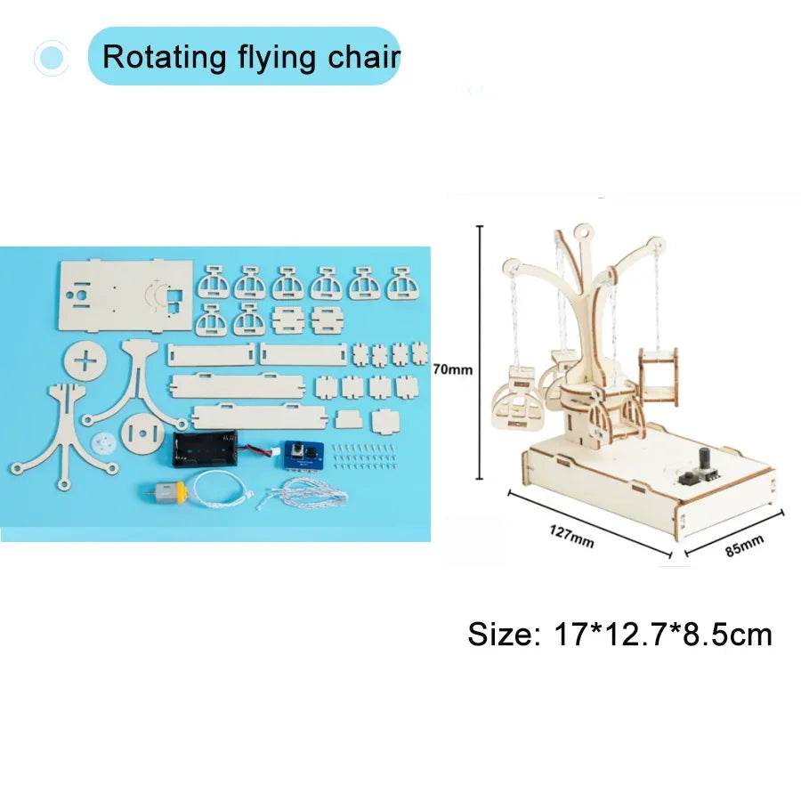 DIY Science Toys Children Educational STEM Kits Car Dinosaur Model Technologia Experimental Tool Wood Puzzle Games School Supply - ToylandEU