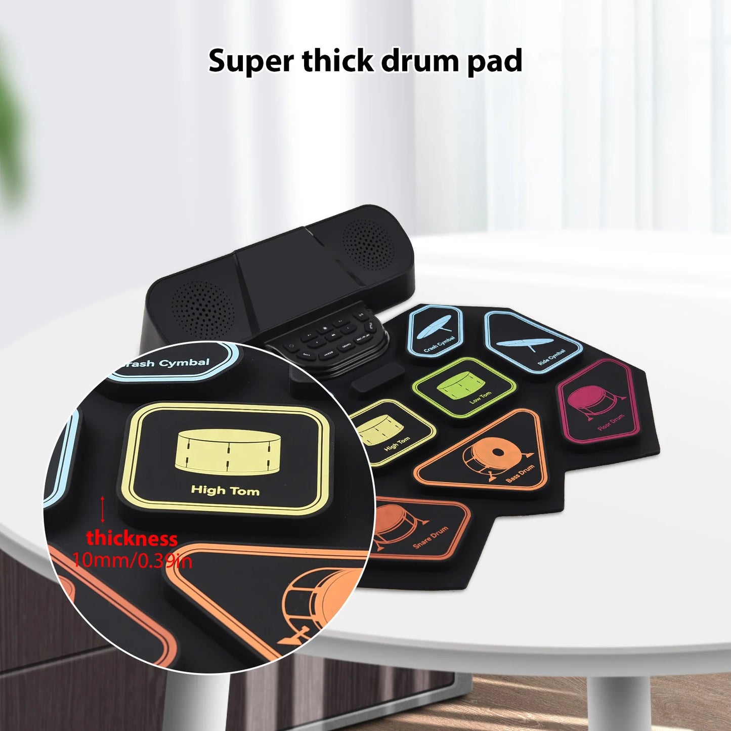 Electronic Drum Set With Dual Speakers And Bluetooth MIDI