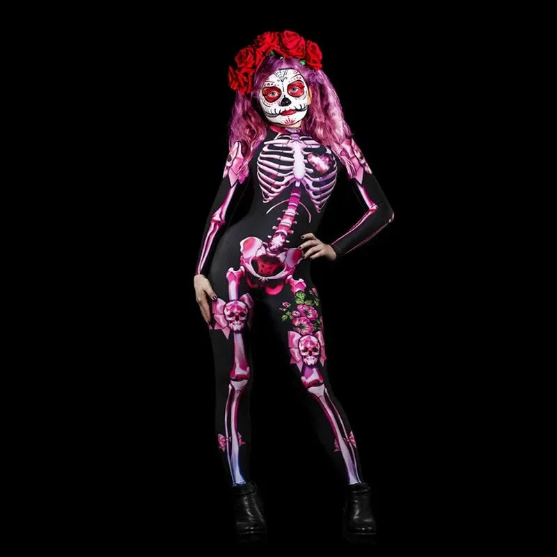 Unisex Skeleton Costume: Spooky Costume for Kids & Adults Fun