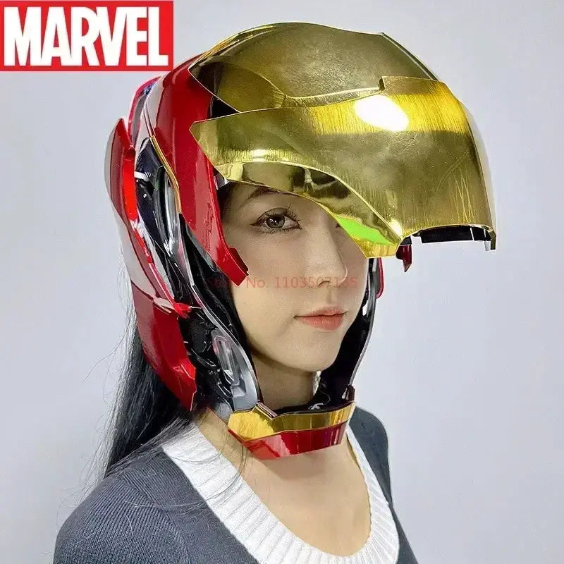 Iron Man 1:1 Helmet Mk5 Mk50 Avengers War Machine Cosplay Electric Open Close English Voice Remote Control Toys Christmas Gifts - ToylandEU