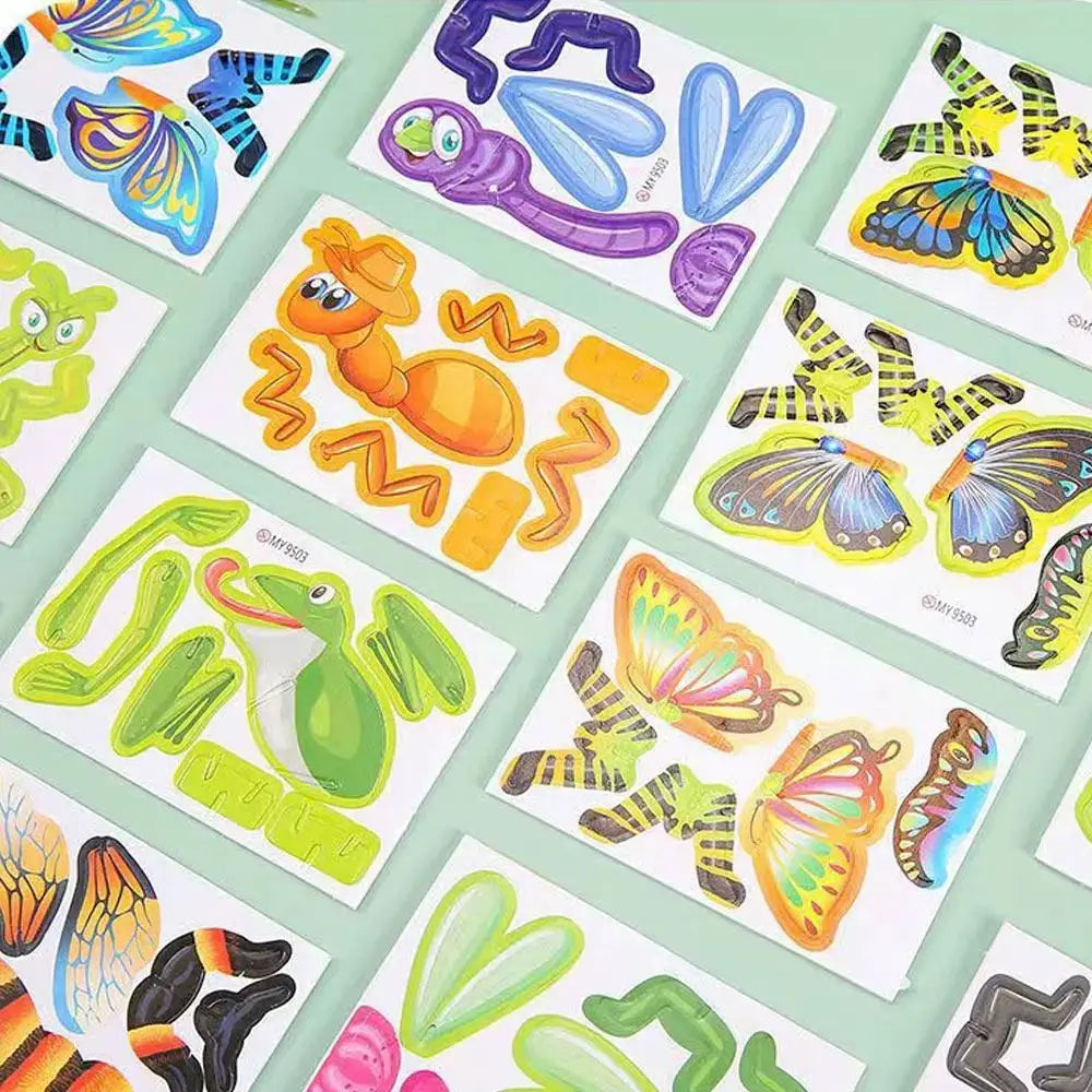 25Pcs 3D Puzzle Blocks Toys 3D Insect Paper Jigsaw Funny Paper Card Children Early Education - ToylandEU