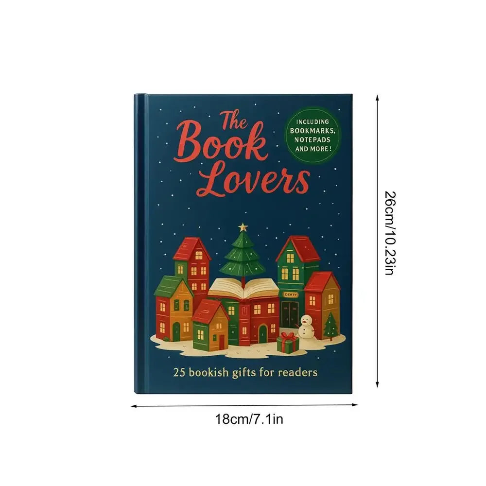 Advent Calendar | 25 Day Book Lovers Ornaments | Pendant Countdown | Desktop Shelf Wall Party Favors