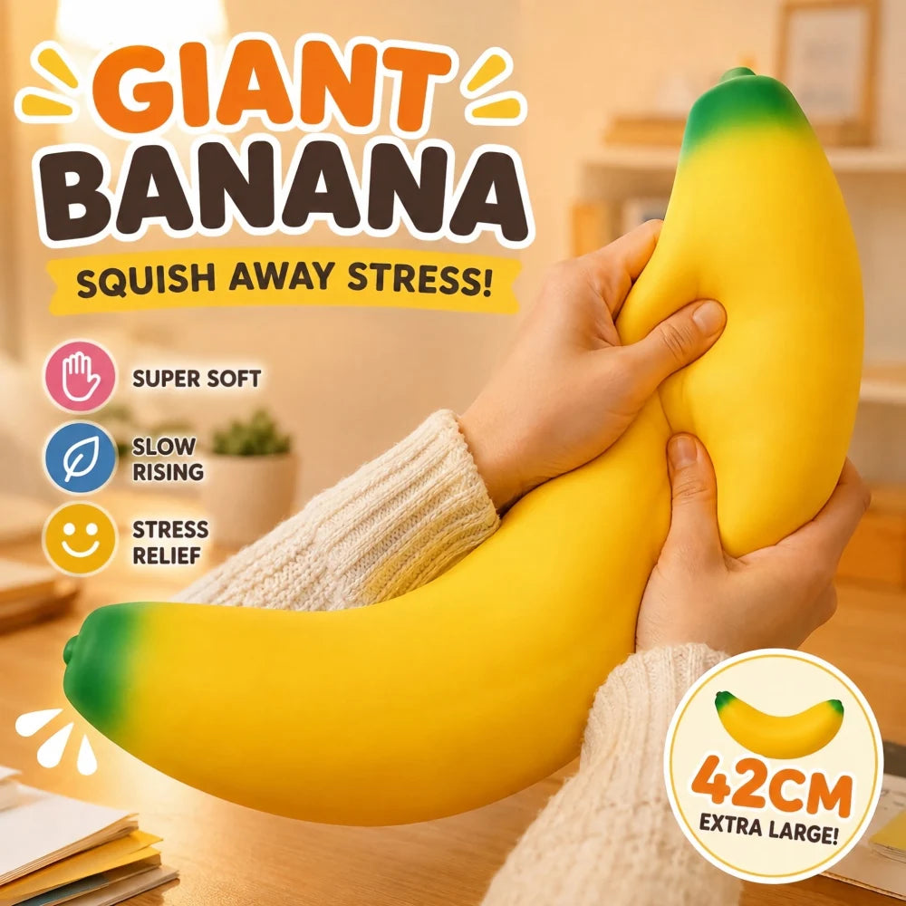 Squishy Banana | Slow Rebound Stress Relief | Desk Home Decor | 18Cm 41Cm Sizes