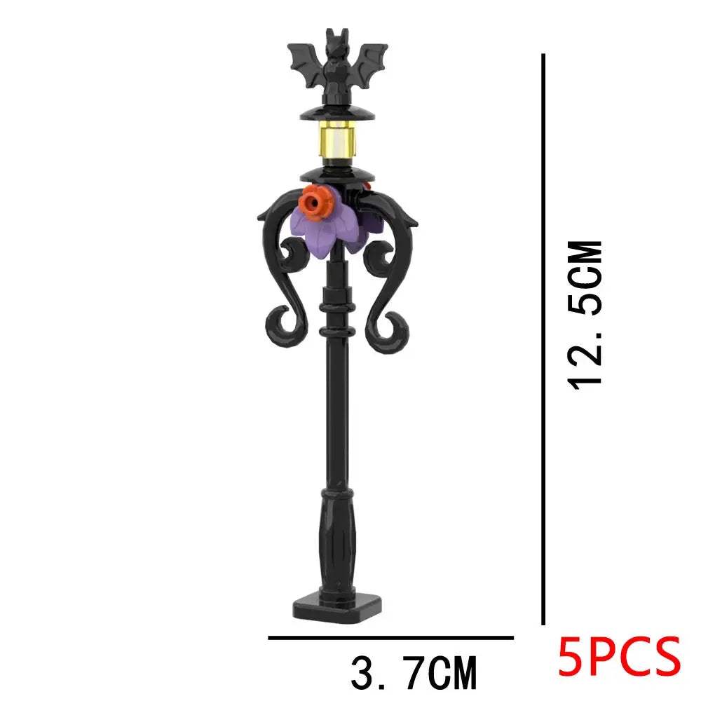 MOC City Series Scene Building Blocks Flower Shop Garden white poplar Men's restroom DIY Kids Toys Park Bench Street Lamp Toys - ToylandEU