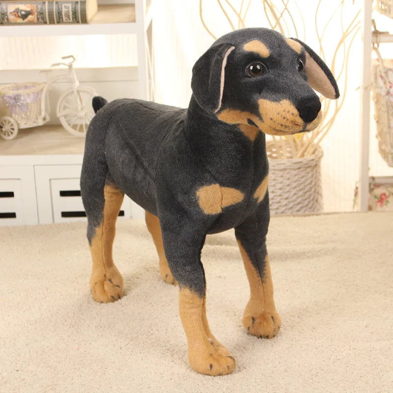 Giant Lifelike Dog Plush Toy Realistic Rottweiler Home Decor