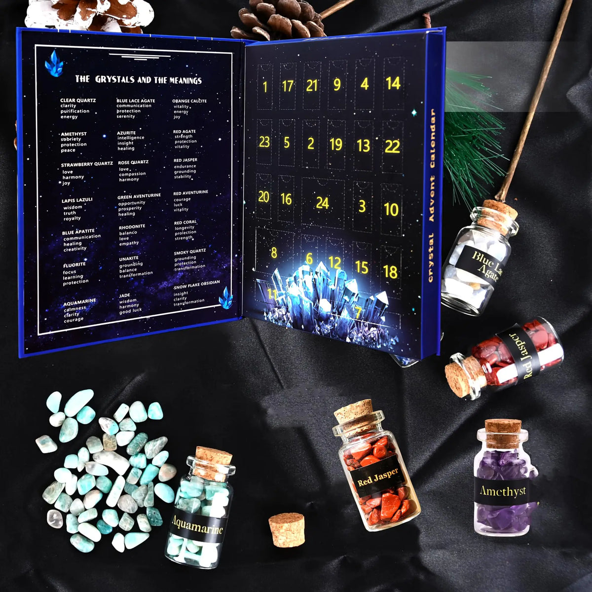 Advent Calendar | 24 Grid Fishing Lures | Minnow Spoon Frog Shrimp Hard And Soft Baits | Angler Christmas Gift