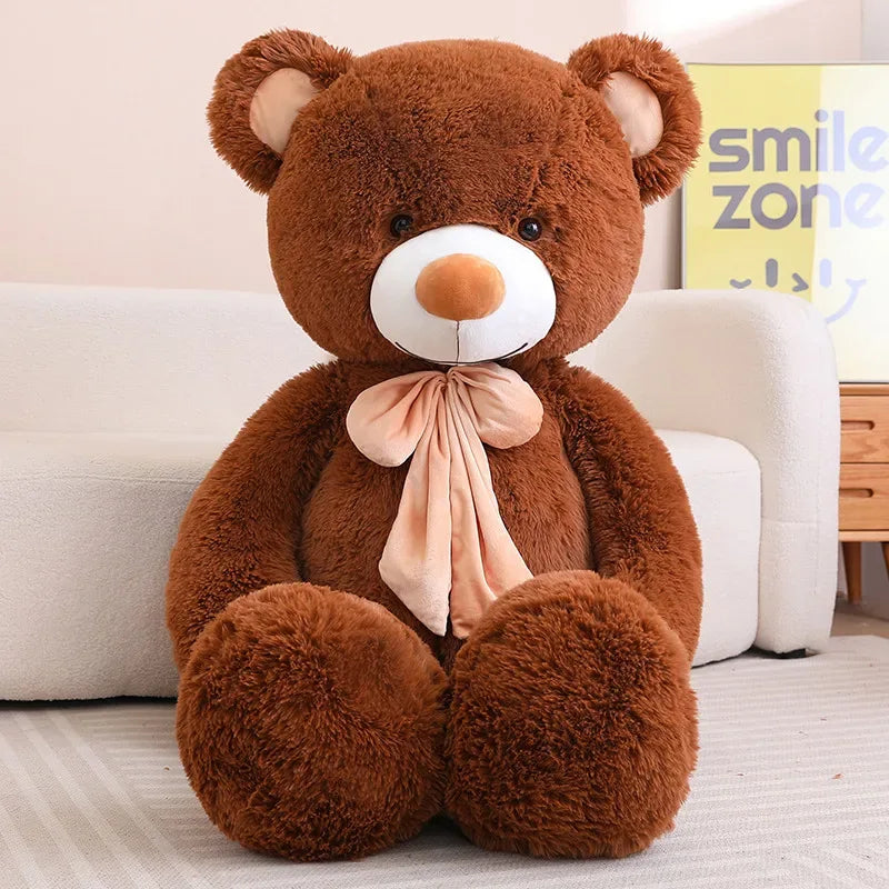 Bear Plush Pillow Bowknot Soft Premium Gift For Kids - ToylandEU