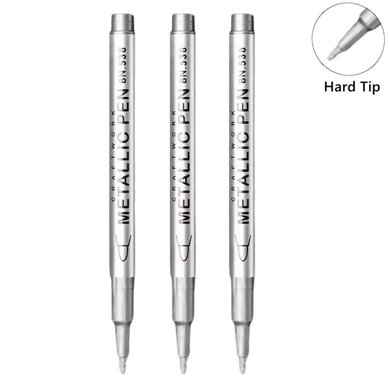 Metallic Paint Pens | Brush Tip Nib | Non Erasable Ink | 1 To 50 Pack