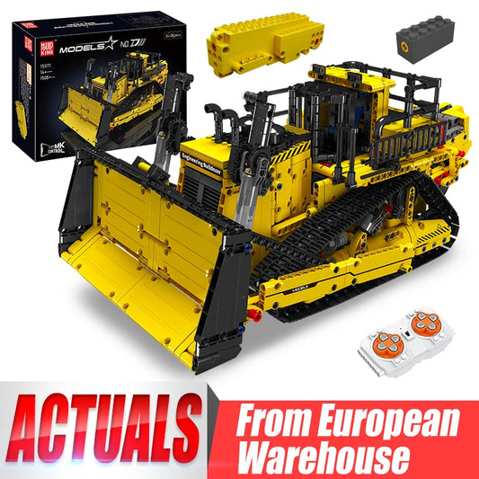 Remote-Controlled Bulldozer Building Kit - Ideal Gift for Future Engineers