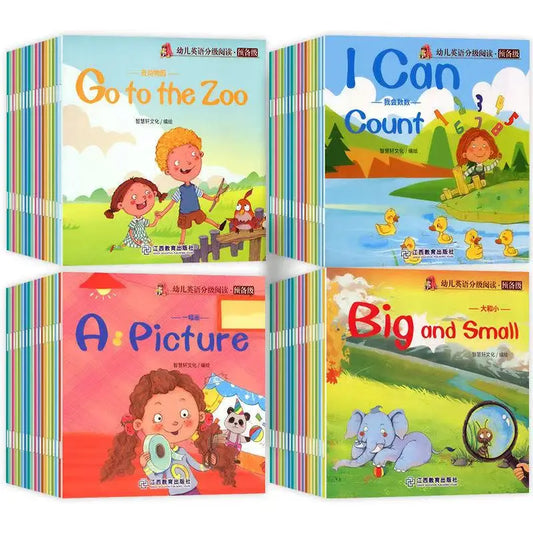 60 English Picture Books Set For Early Learning Graded Reading