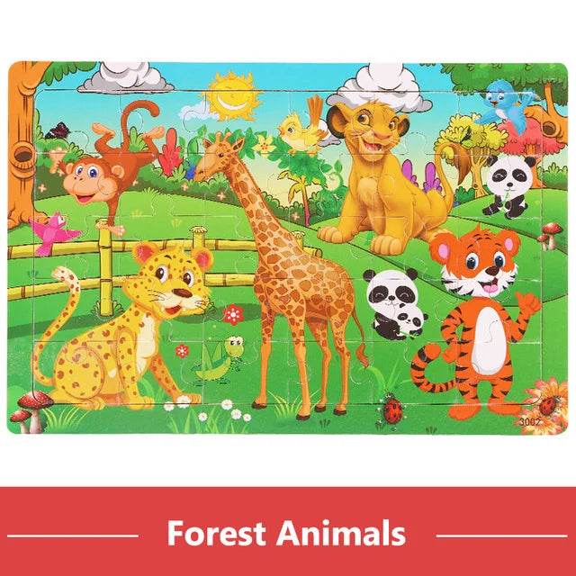 Economy 30piece Montessori 3D Puzzle Cartoon Animal Toys - ToylandEU