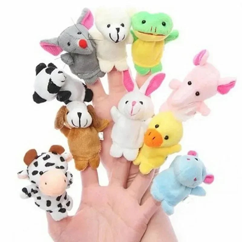 Cute Baby Animal Finger Puppets - Plush Material, 7cm Length - ToylandEU