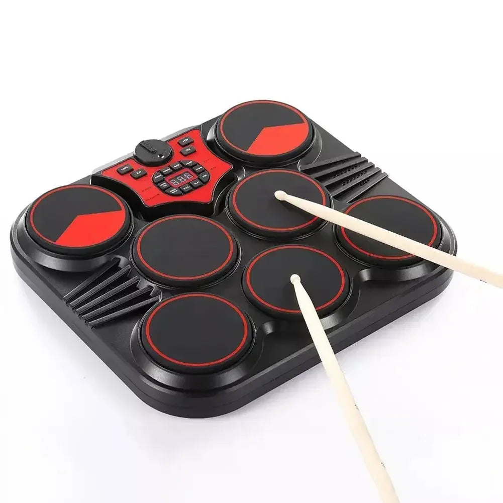 Portable Desktop Electronic Drum Pad With Headphones For Beginners
