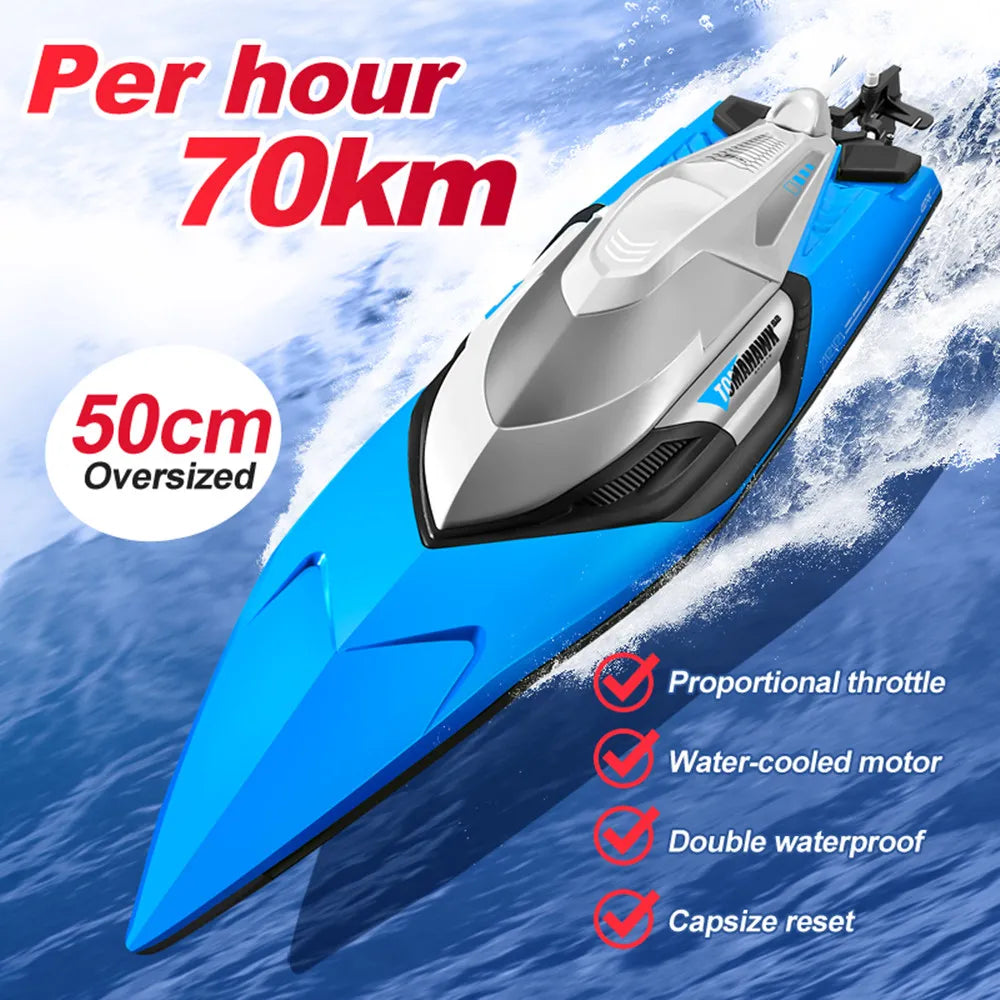 S2 RC High Speed Boat: 70km/h Electric Speedboat with Double Seal - ToylandEU