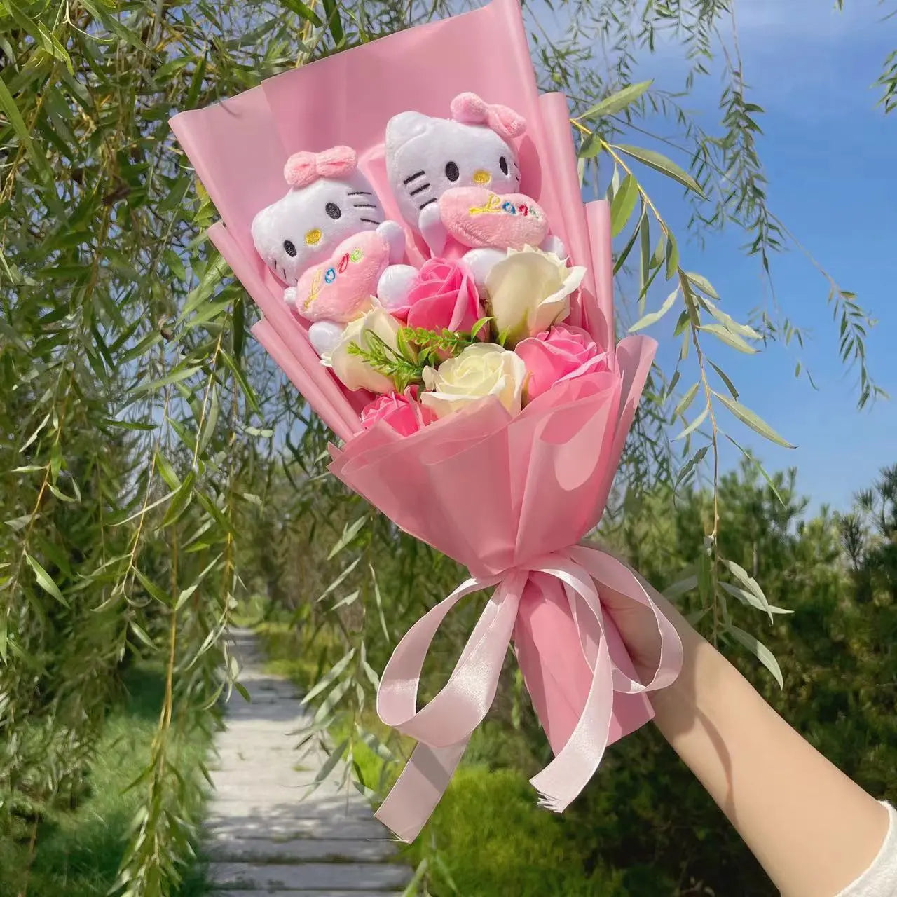 Creative Bouquet Hello Kitty Plush Doll Toy Stuffed Animals - ToylandEU