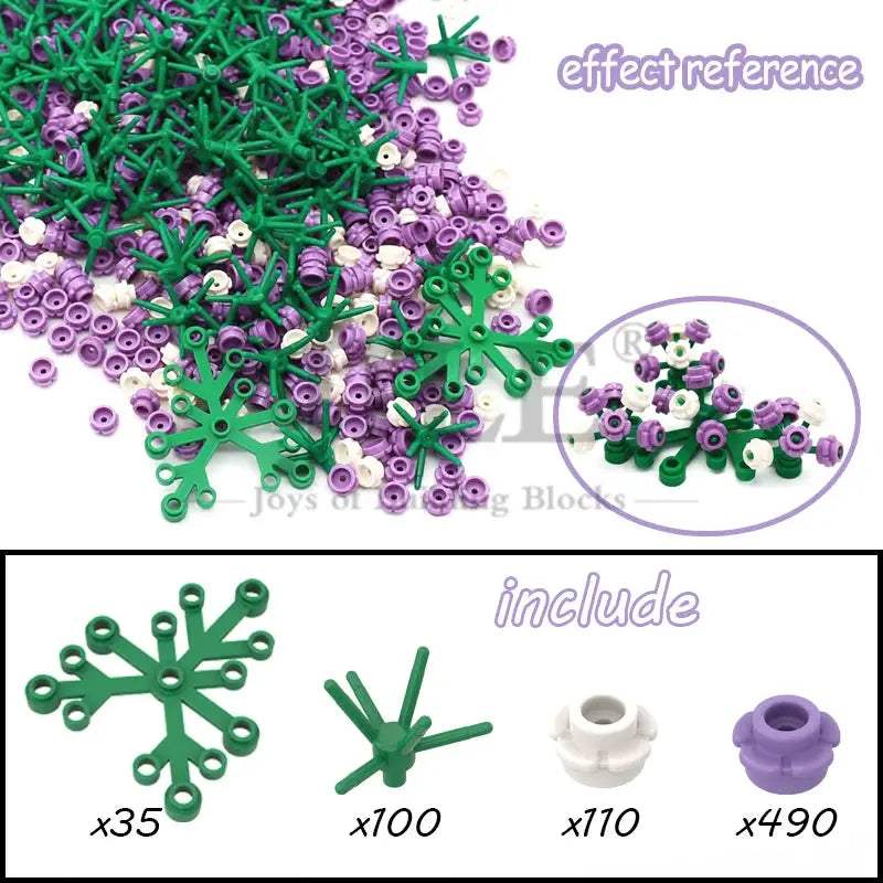 MOC Sakura Flower Stem Tree Building Blocks Set DIY Cherry Blossom Bricks Treehouse Model Decoration Toys 24866 19119 2417 2423 - ToylandEU