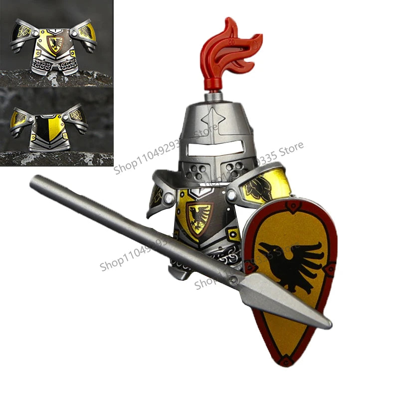 Micro Blocks | Medieval Knight Figures | Plastic Model Kit | Ages 14 Plus