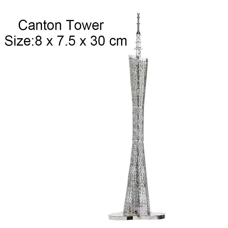 3D Metal Puzzle | Tokyo Skytree Model | Laser Cut DIY Kit | Desktop Decoration